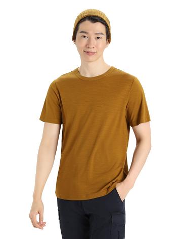 T Shirts Icebreaker MerinoFine™ Corta Sleeve Homme Marron | FR 1191XYUF